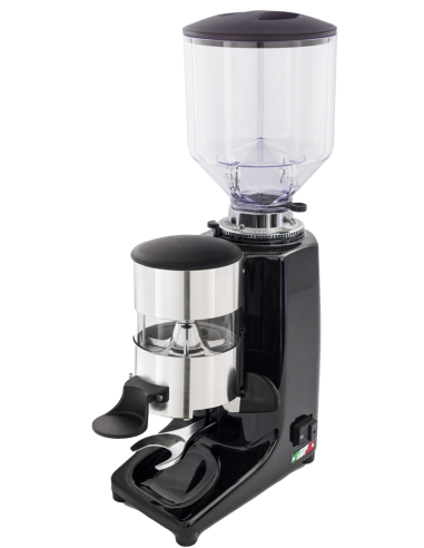 Automatic coffee grinder - Flat mills Ø 63 - Plastic dispenser - cm 17.5 x 33 x 56 h