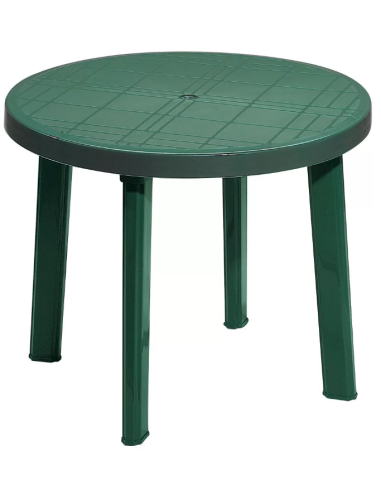 Polypropylene table - Dimensions cm 90 Ø x h