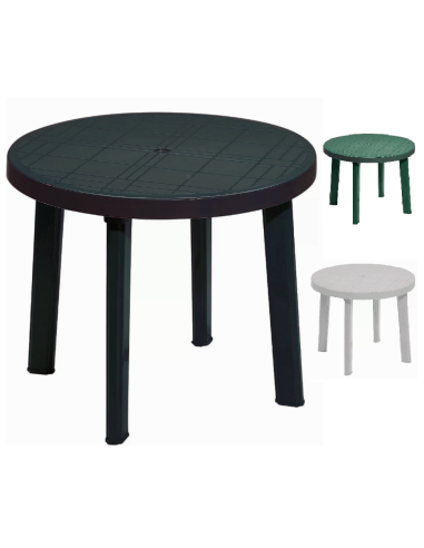 Polypropylene table - Dimensions cm 90 Ø x h