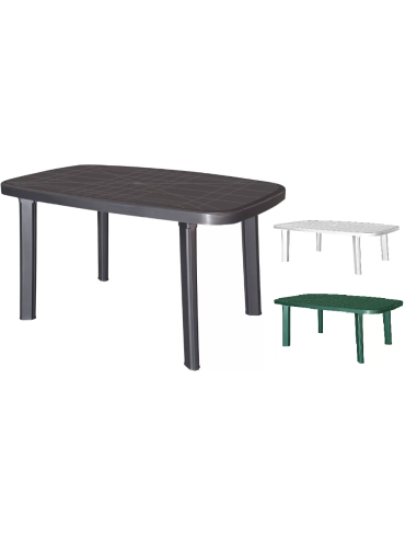 Polypropylene table - Dimensions cm 140 x 85 x 73 h