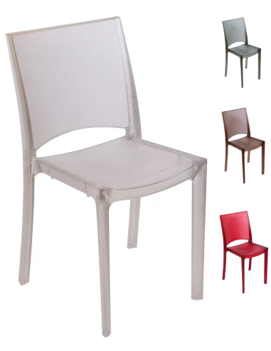 Transparent polycarbonate chair - Dimensions cm 48 x 50 x 81.5 h