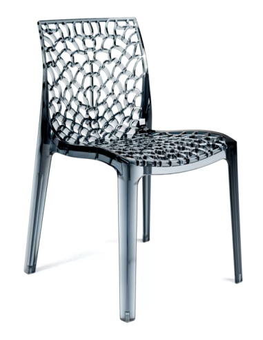 Transparent polycarbonate chair - Dimensions cm 52 x 53 x 81 h