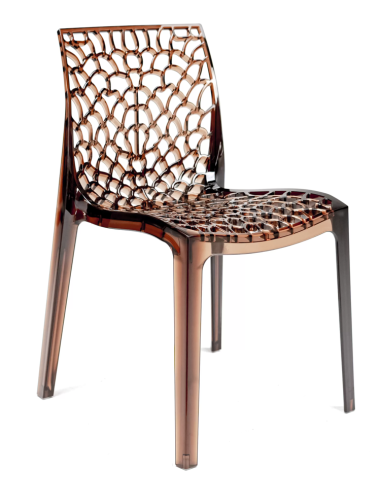 Transparent polycarbonate chair - Dimensions cm 52 x 53 x 81 h