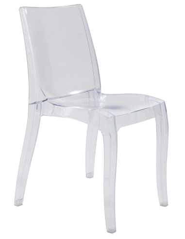 Transparent polycarbonate chair - Dimensions cm 50 x 54 x 84 h