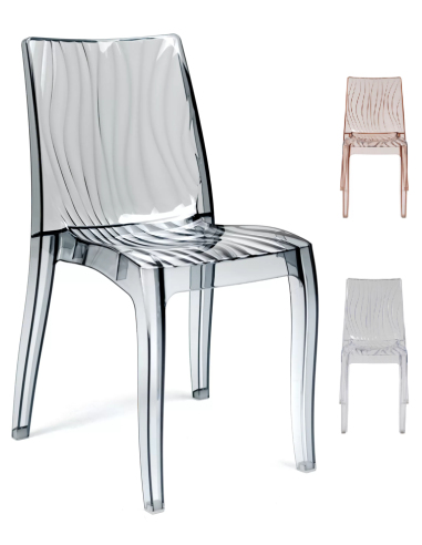 Transparent polycarbonate chair - Dimensions cm 50 x 54 x 84 h