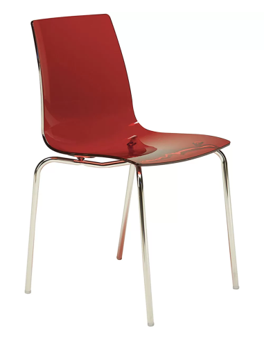 Transparent polycarbonate chair - Dimensions cm 48 x 53 x 82.5 h