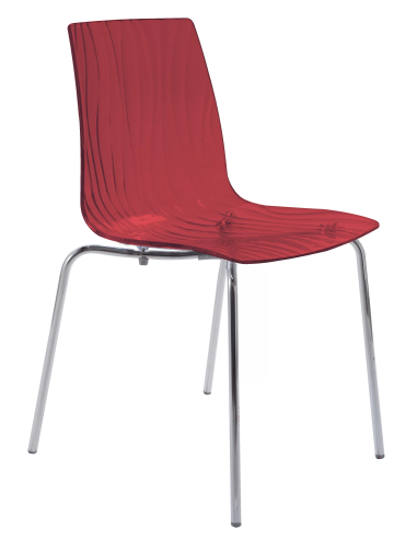 Transparent polycarbonate chair - Dimensions cm 48 x 53 x 82 h