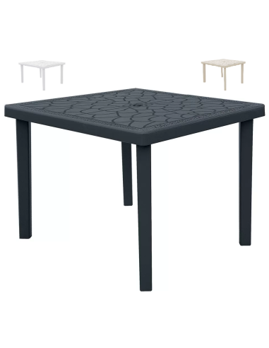 Polypropylene table - Dimensions cm 90 x 90 x 72 h