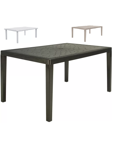 Polypropylene table - Dimensions cm 150 x 90 x 74.5 h