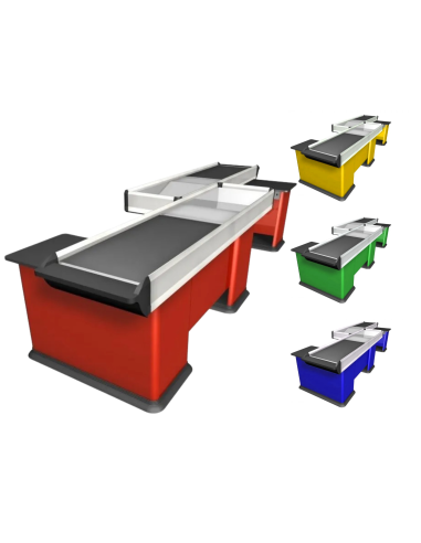 Motorized cash desk - Scanner predisposition - cm 396 x 112.9 x 88.5 h