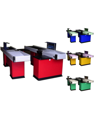 Motorized cash desk - Scanner predisposition - cm 394.5 x 112.9 x 88.5 h