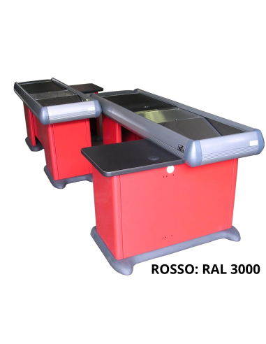 Paired case bench - conveyor belt - cm 375 x 115.5 x 86 h
