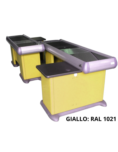 Paired case bench - conveyor belt - cm 375 x 115.5 x 86 h