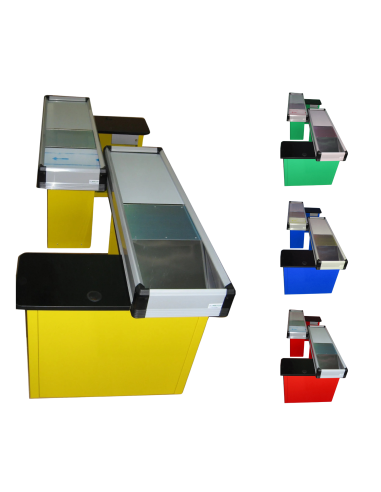 Static cash desk - Double module - cm 260 x 103 x 88.5 h