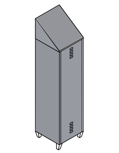 Armadio spogliatoio - N.1 posto - Scivolo e serratura - cm 42 x 35 x 180/198 h