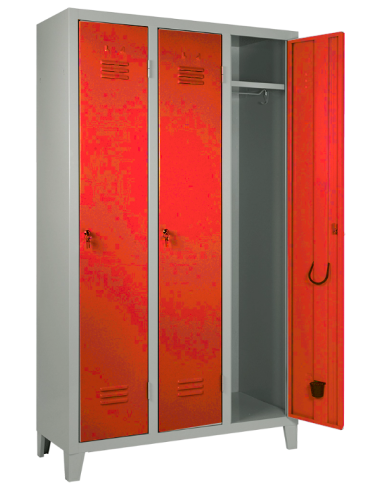 Locker room - Single-lock structure - N. 3 places - cm 103 x 50 x 180 h