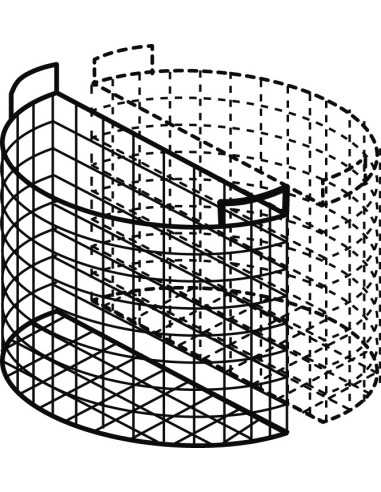 Cesta 1/2 para la olla de cocina - Lt 150 - Dimensiones cm 56 x 49 h