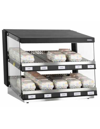 Professional countertop hamburger warmer with...