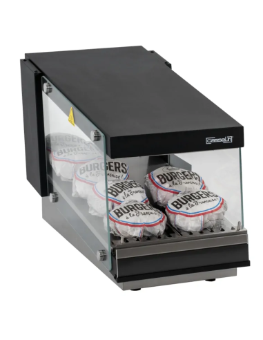Professional countertop hamburger warmer with...