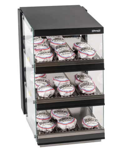 Professional countertop hamburger warmer with...