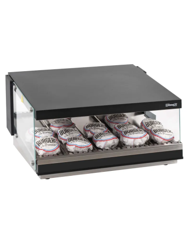 Professional countertop hamburger warmer with...