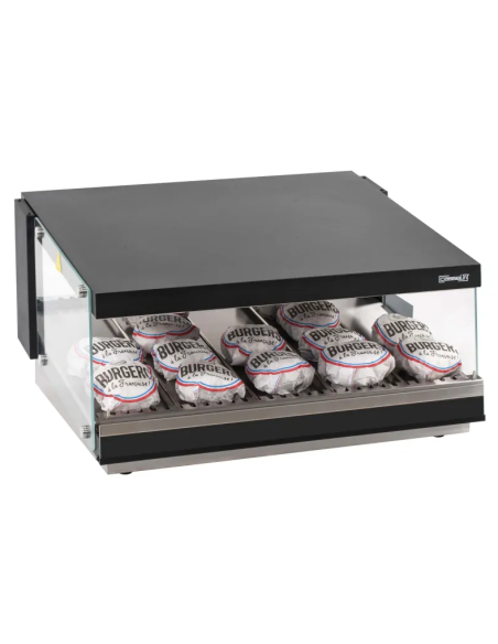 Professional countertop hamburger warmer with heated sloped surface for fast food – N. 1 shelf - cm 80