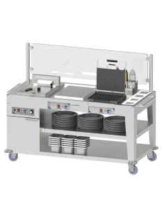 Professional Mobile Snack Cart with 12 Litre Fryer, Flat... 2
