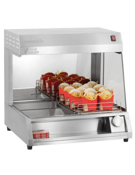 Countertop French Fry Warmer with Quartz Heating Element and Salting Station