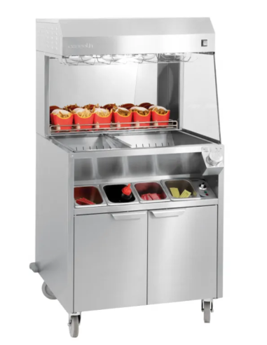 Professional Dual Heat French Fry Warmer with 4...