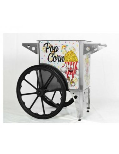 Popcorn cart - Stainless steel - cm 95 x 58 x 86 h