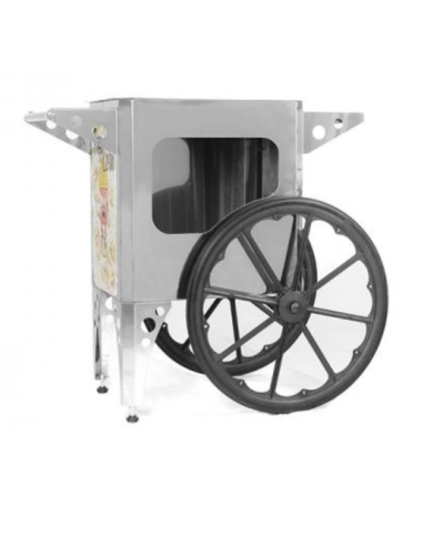 Popcorn cart - Stainless steel - cm 95 x 58 x 86 h