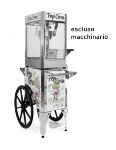 Popcorn cart - Stainless steel - cm 95 x 58 x 86 h 2