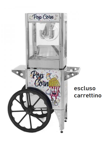 Popcorn Machine - Capacity gr.300/3 min - cm 50...