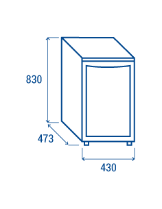 Vetrina vino - Temperatura +4/+18°C - cm 43 x 47.3 x 83h 2