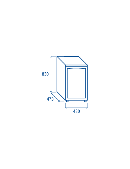 Vetrina vino - Temperatura +4/+18°C - cm 43 x 47.3 x 83h