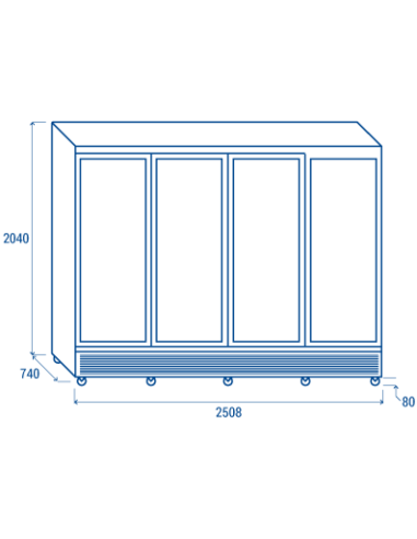 Refrigerator cabinet - Capacity lt 2248 - cm...