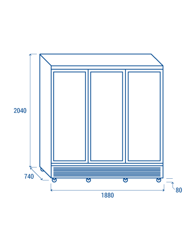 Refrigerator cabinet - Capacity lt 1664 -  cm...