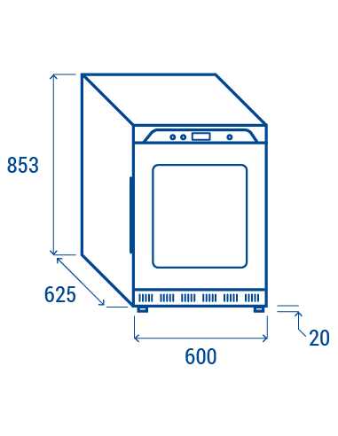Refrigerated cabinet - Capacity 200 lt - cm 60...