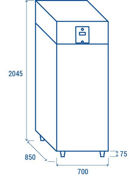 Armario refrigerado temperaura -2°/ +8°C - Capacidad 546 lt - cm 70 x 83,4 x 204,5 h