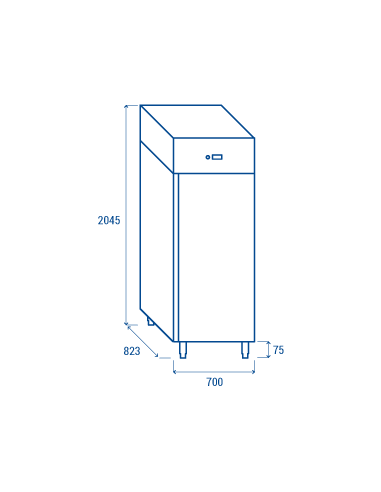 Refrigerator cabinet - Capacity 546 lt - cm 70...