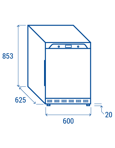 Armadio frigorifero - Capacità 200 lt - cm 60 x...