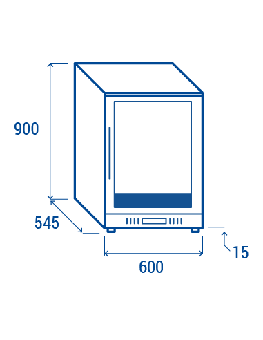 Armadio frollatura da Lt 138 - cm 60 x 54.5 x 90 h