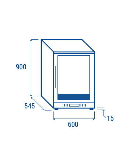 Refrigerated meat ripening cabinet Lt 138 - cm 60 x 54.5 x 90 h
