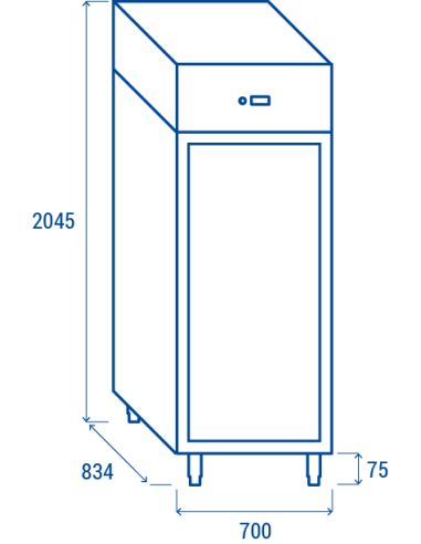 Freezer cabinet - Capacity 546 lt - cm 70 x...