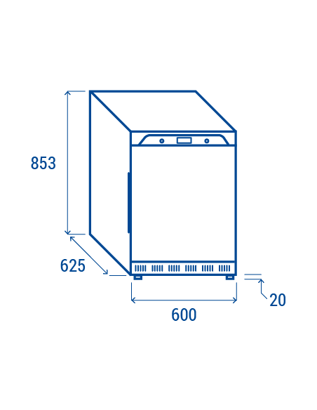 Armario de congelador - Capacidad 200 lt - cm 60 x 62.5 x 85.3 h
