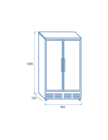 Refrigerator cabinet - Capacity 458 lt - cm 90...