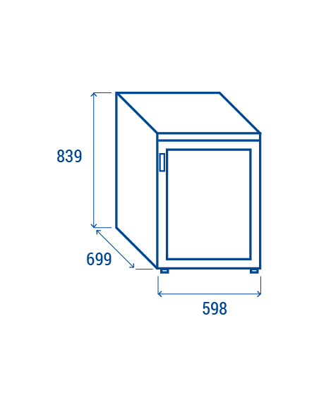 Upright freezer - Capacity lt 141 - cm 59.8 x 69.9 x 83.9 h