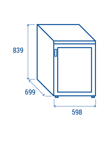 Upright freezer - Capacity lt 141 - cm 59.8 x...