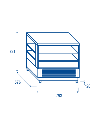 Counter display - Capacity lt 180 - Ventilated...