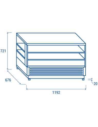 Counter display - Capacity lt 280 - Ventilated...